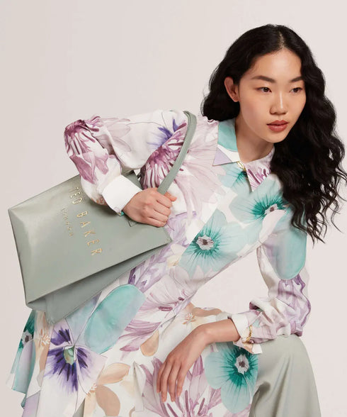 Τσάντα ώμου Crinkon Ted Baker S281641 γκρι/βεραμάν