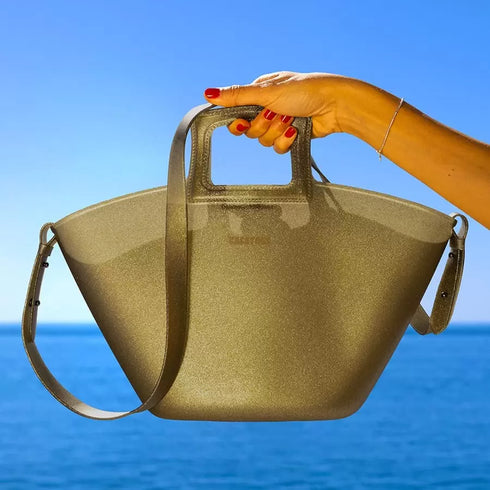 Τσάντα Marisco Glitter Cacatoes Brasil Χρυσό