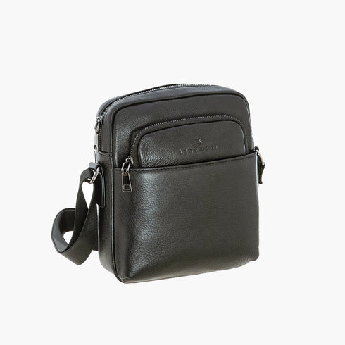 Ανδρικό τσαντάκι χιαστί δερμάτινο Bartuggi 718-75651 μαύρο