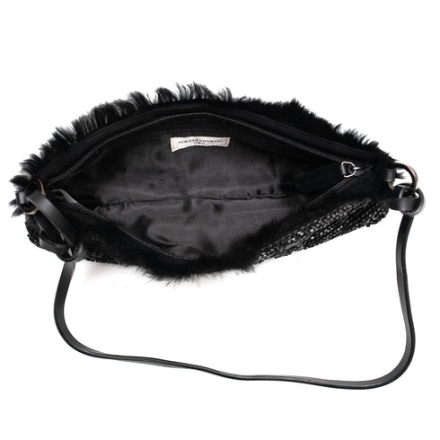 Βραδινό τσαντάκι Roccobarocco ROBS35503 μαύρο