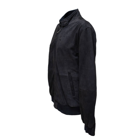 Ανδρικό Δερμάτινο Τζάκετ σουέντ Guy Laroche 725-05 μπλε