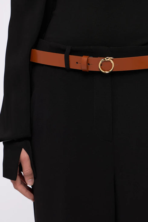 Ζώνη δερμάτινη Trussardi WEL01L60-022 ταμπά