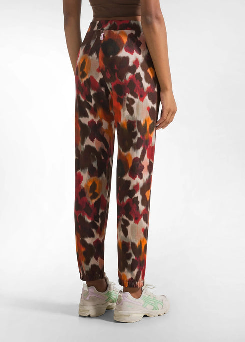 Παντελόνι με λάστιχο Deha C12045-26710 καφέ/πορτοκαλί