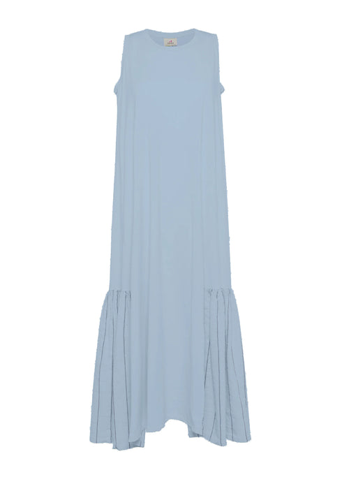 Φόρεμα οργανικό βαμβάκι/λινό Deha D02247-12506 γαλάζιο