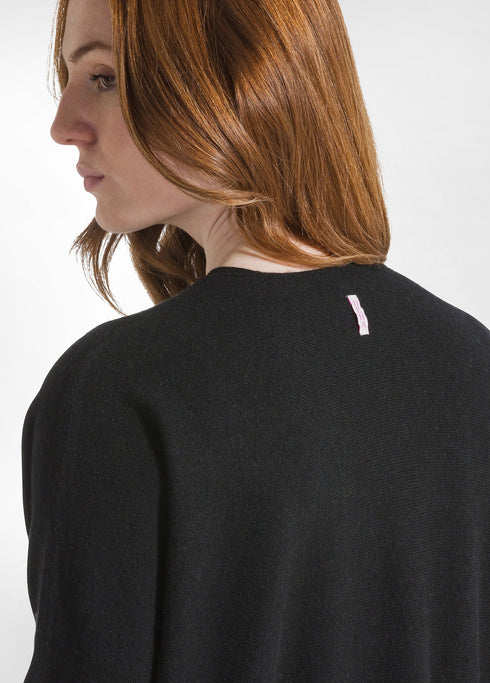 Πουλόβερ μαλλί/κασμίρ V-Neck Deha D12182-10009 μαύρο