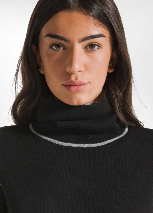 Φόρεμα πλεκτό Deha D12828 μαύρο