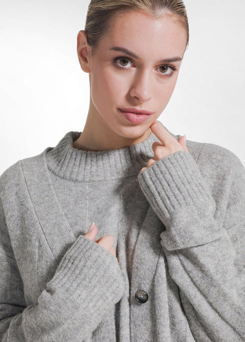 Ζακέτα lurex Deha D32144-43800 γκρι