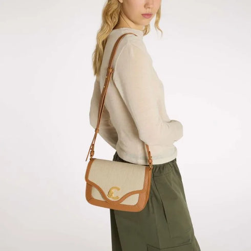 Τσάντα ώμου/χιαστί C-ME Coccinelle E1 SUA 15 01 01 552 ταμπά/μπεζ