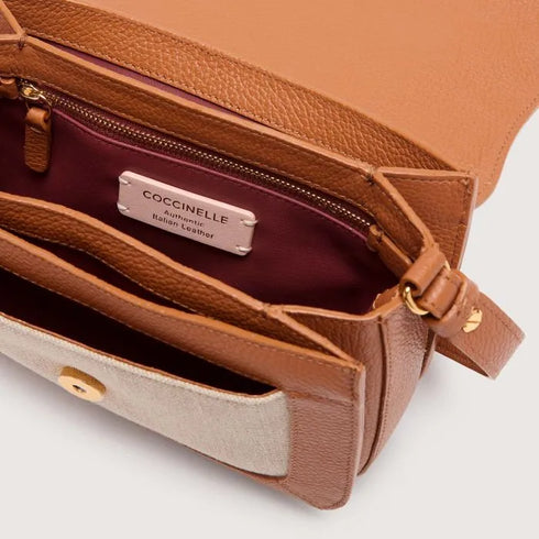 Τσάντα ώμου/χιαστί C-ME Coccinelle E1 SUA 15 01 01 552 ταμπά/μπεζ