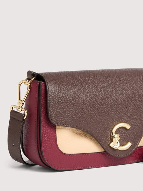 Τσάντα ώμου/χιαστί C-Me Coccinelle E1T1P 120301 732 καφέ/μπορντό