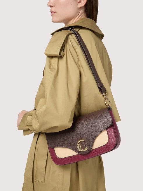 Τσάντα ώμου/χιαστί C-Me Coccinelle E1T1P 120301 732 καφέ/μπορντό