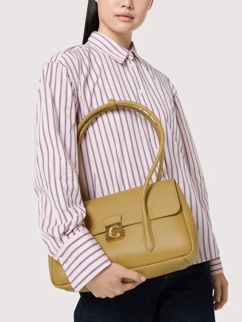 Τσάντα ώμου C-Me Lock Large Coccinelle E1 U4K 12 03 01 G43 λαδί