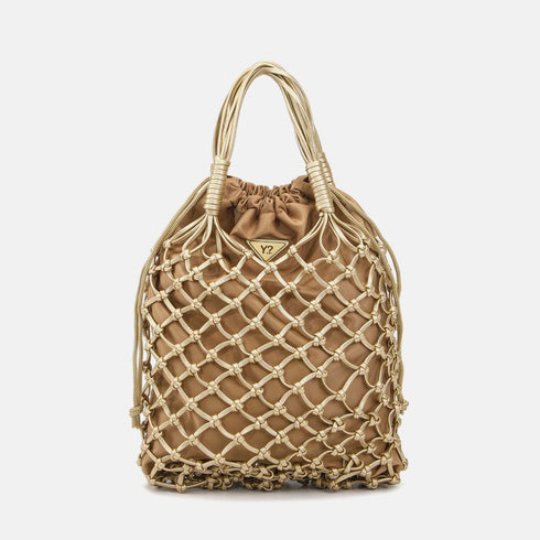 Τσάντα tote/χιαστί Y Not? FNY-001S6 χρυσό