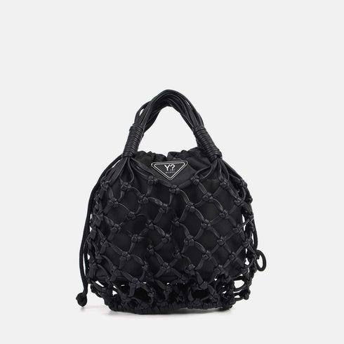 Τσάντα tote/χιαστί Y Not? FNY-002S6 μαύρο