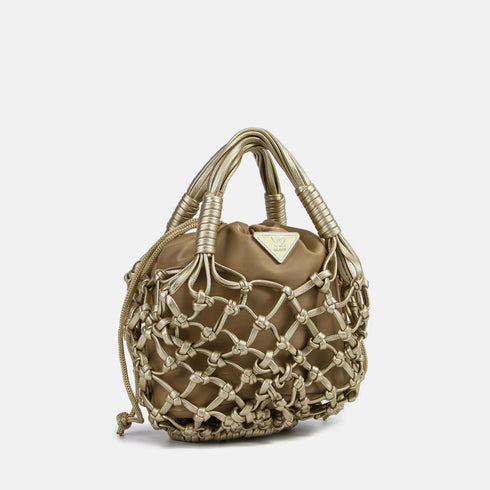 Τσάντα tote/χιαστί Y Not? FNY-002S6 χρυσό