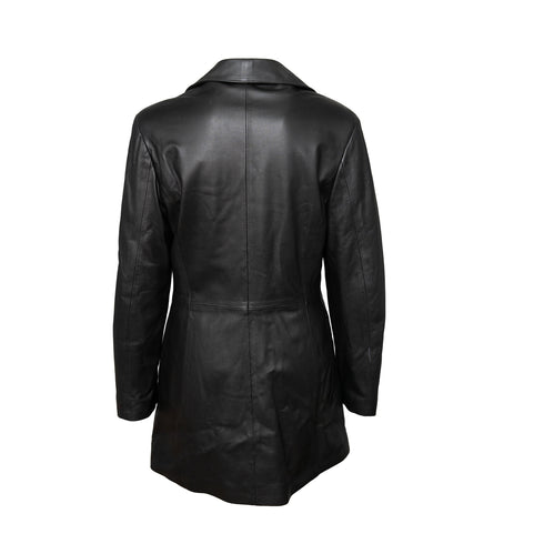 Κοντή καμπαρντίνα Δερμάτινη Vincent μαύρο