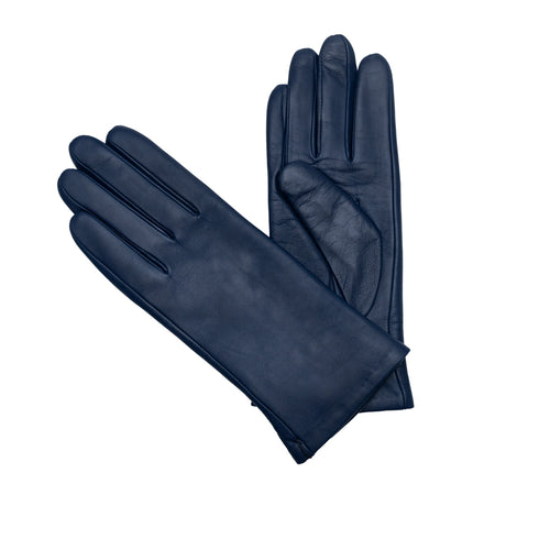 Δερμάτινα γυναικεία γάντια Τζούκας μπλε