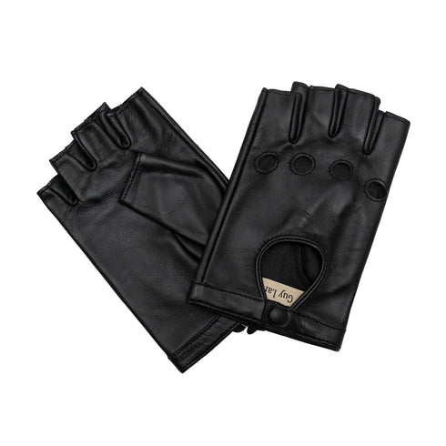 Δερμάτινα γυναικεία γάντια μηχανής Guy Laroche 98887 μαύρο