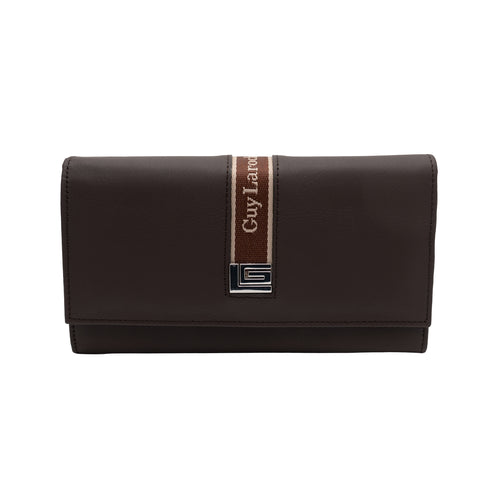 Δερμάτινο πορτοφόλι Guy Laroche 24611 καφέ