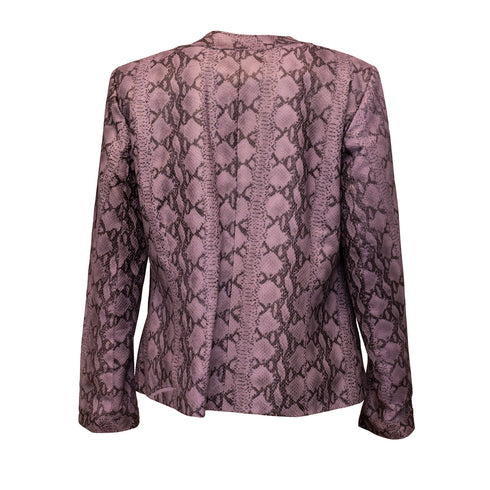 Γυναικείο Δερμάτινο τζάκετ snake effect Guy Laroche 464-04 μωβ