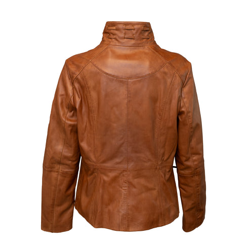 Γυναικείο Δερμάτινο τζάκετ Guy Laroche 473-03 ταμπά