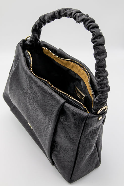 Τσάντα ώμου/χιαστί δερμάτινη Ramazotti Elena 01050382 μαύρο