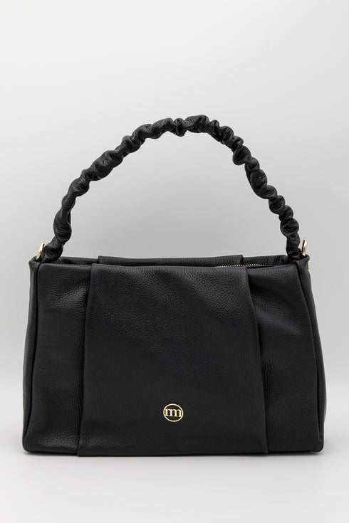 Τσάντα ώμου/χιαστί δερμάτινη Ramazotti Elena 01050382 μαύρο