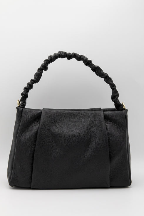 Τσάντα ώμου/χιαστί δερμάτινη Ramazotti Elena 01050382 μαύρο