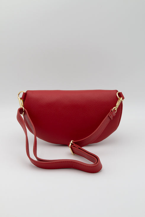 Τσαντάκι μέσης δερμάτινο Ramazotti Lara 01100016 κόκκινο