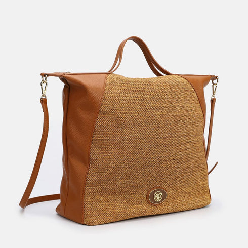 Τσάντα tote/χιαστί Y Not? MAN-004S5 ταμπά