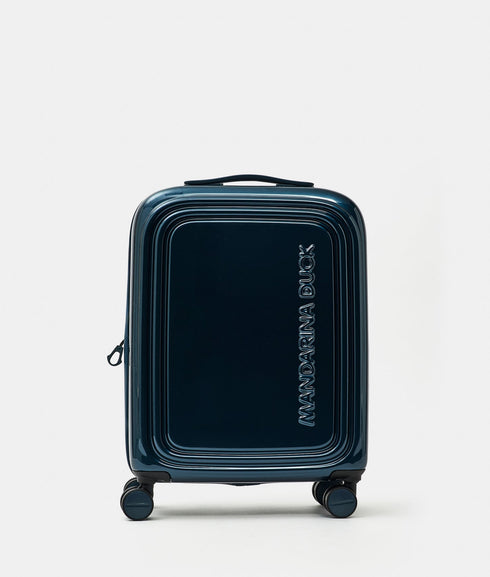 Βαλίτσα Καμπίνας Logoduck + Metal 55x40x20cm Mandarina Duck P10OUV24-A89 μπλε μεταλλικό