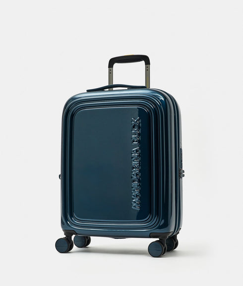 Βαλίτσα Καμπίνας Logoduck + Metal 55x40x20cm Mandarina Duck P10OUV24-A89 μπλε μεταλλικό