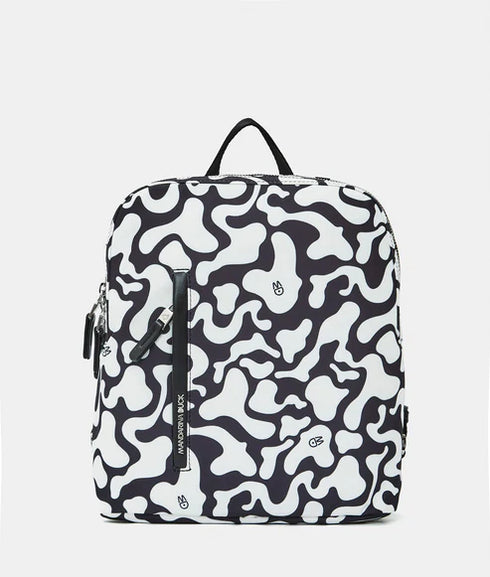 Σακίδιο πλάτης Moire Mandarina Duck P10QHT08-A92 άσπρο/μαύρο