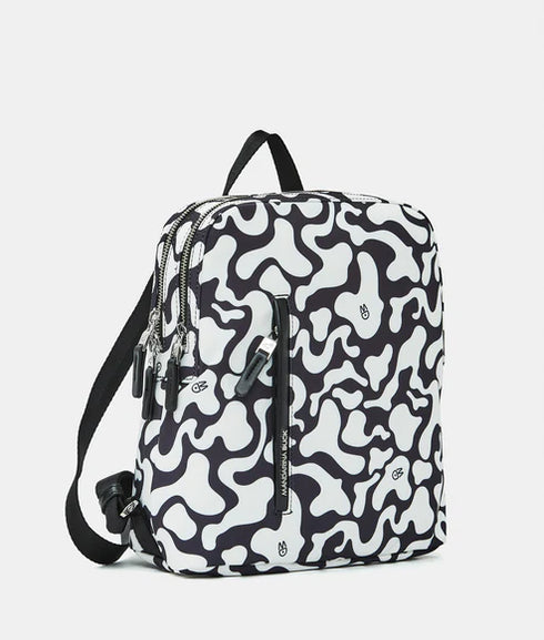 Σακίδιο πλάτης Moire Mandarina Duck P10QHT08-A92 άσπρο/μαύρο
