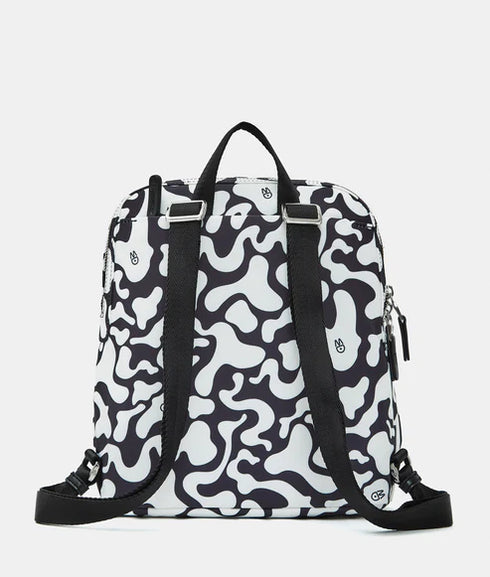 Σακίδιο πλάτης Moire Mandarina Duck P10QHT08-A92 άσπρο/μαύρο