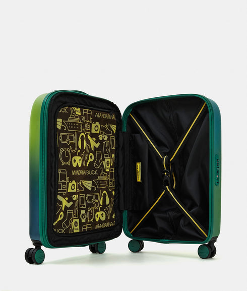Βαλίτσα Καμπίνας Logoduck + Aurora 55x40x20cm Mandarina Duck P10SZV24-B14 πράσινο/μπλε