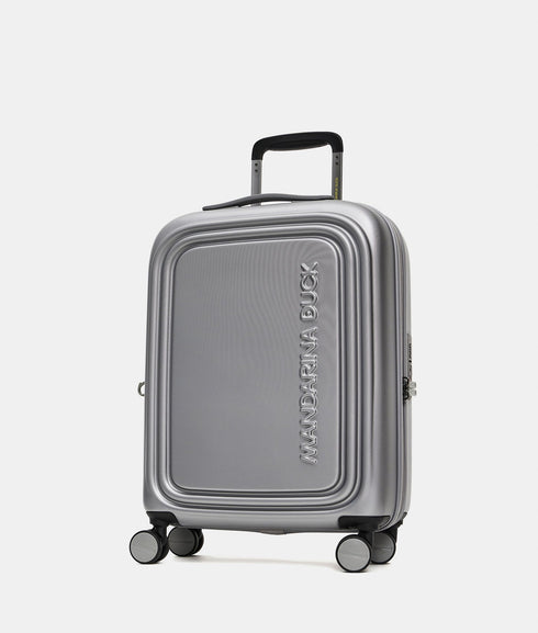 Βαλίτσα Καμπίνας Logoduck 55x40x20cm Mandarina Duck P10SZV24-466 ασημί
