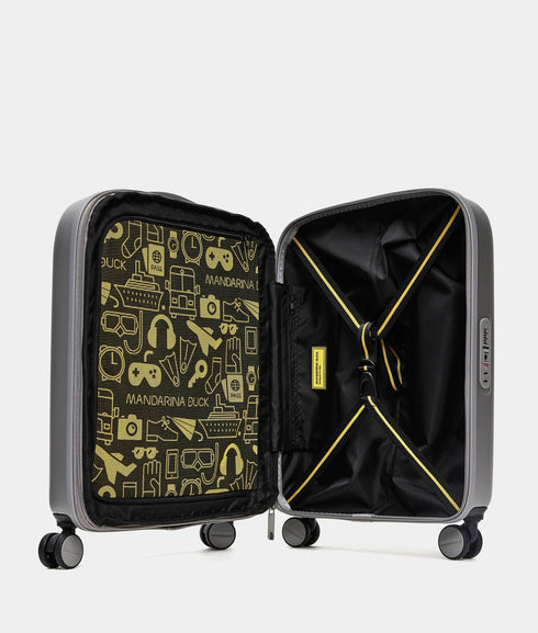 Βαλίτσα Καμπίνας Logoduck 55x40x20cm Mandarina Duck P10SZV24-466 ασημί