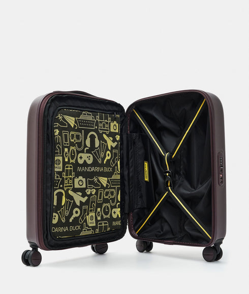 Βαλίτσα Καμπίνας Logoduck 55x40x20cm Mandarina Duck P10SZV24-A83 καφέ/μπορντό