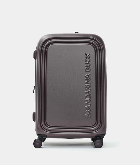 Βαλίτσα μεσαία Logoduck 69x45x32cm Mandarina Duck P10SZV32-A83 καφέ/μπορντό
