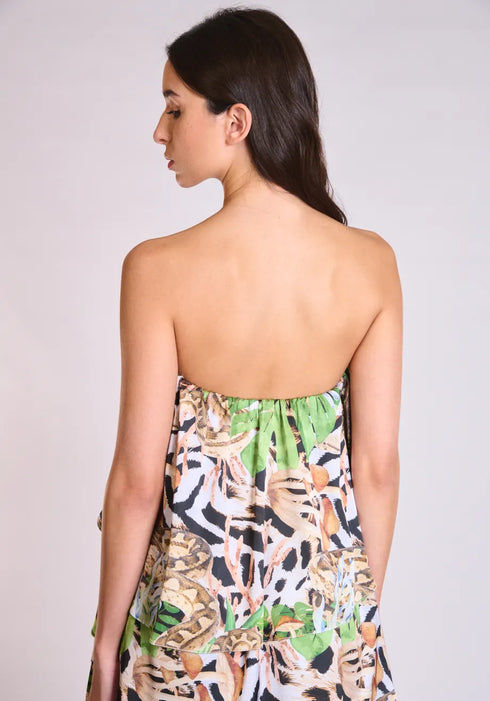 Φόρεμα μίνι Rose Collectiva Noir AT142A07SAP-LEOPARD