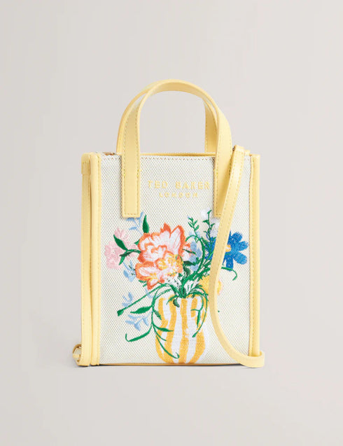 Τσάντα μίνι tote/χιαστί Floscon Ted Baker 284085-natural