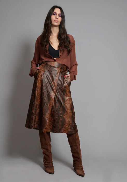 Φούστα Sans Collectiva Noir AT143J03CRO-BROWN