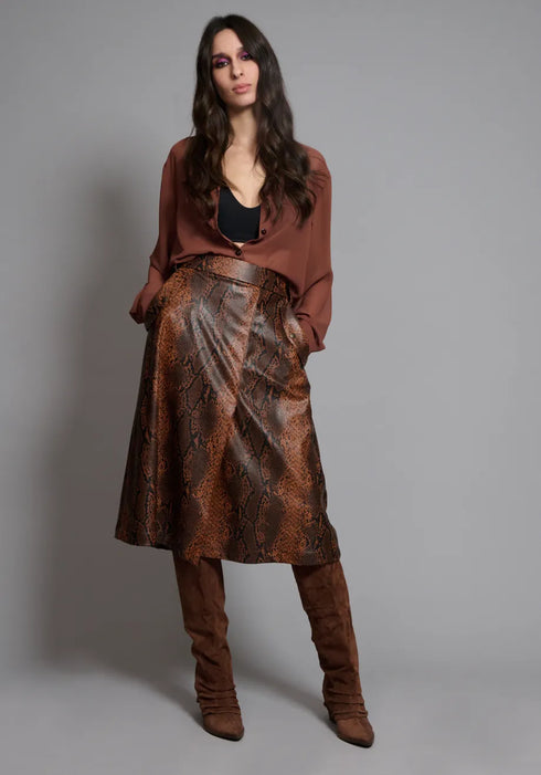 Φούστα Sans Collectiva Noir AT143J03CRO-BROWN