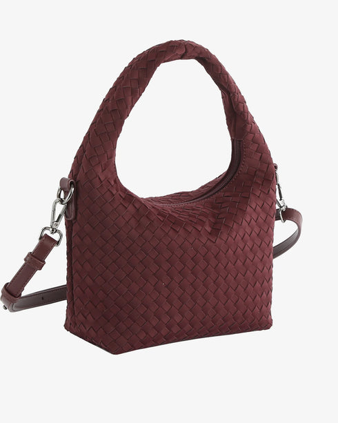 Τσάντα tote/χιαστί HVISK Vegan 2503-105-120090-475 μπορντό