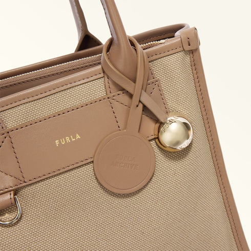 Τσάντα tote/ώμου Divide It Furla WB02038 BX2093 4947 μπεζ