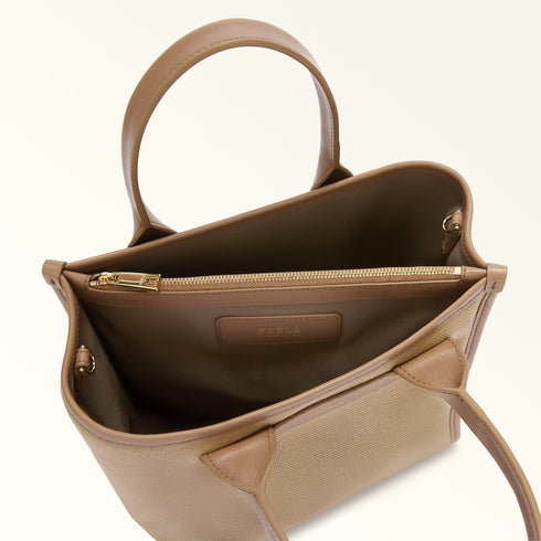 Τσάντα tote/ώμου Divide It Furla WB02038 BX2093 4947 μπεζ