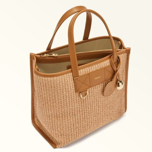 Τσάντα tote/ώμου Divide It Furla WB02038 BX4493 4935 μπεζ/ταμπά