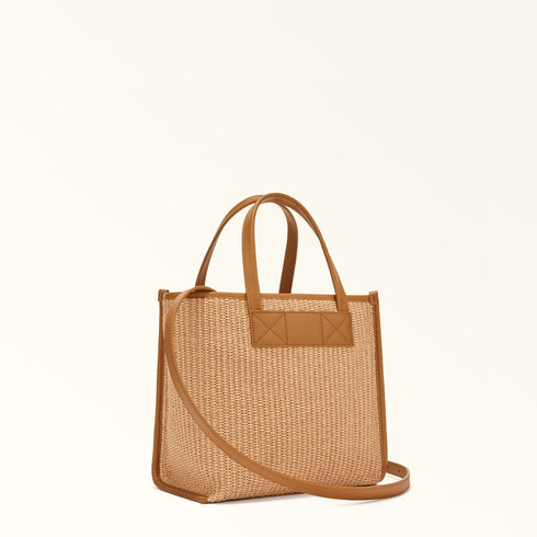 Τσάντα tote/ώμου Divide It Furla WB02038 BX4493 4935 μπεζ/ταμπά