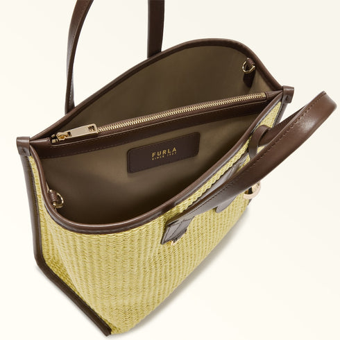 Τσάντα tote/ώμου Divide Furla WB02038 BX4493 4939 κίτρινο/καφέ